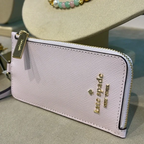 Kate Spade Madison Card Case Lanyard Pale Amethyst NWT - Picture 11 of 16